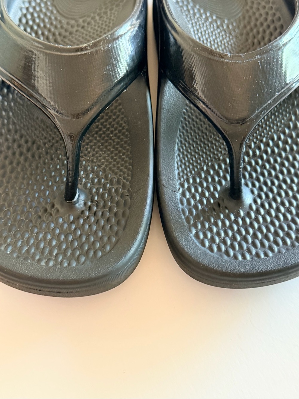 REVITALIGN PWR Bridge Orthopedic thong slides, arch support, black, sz 8W - Picture 8 of 9